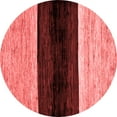 thumbnail image 1 of Ahgly Company Machine Washable Indoor Round Abstract Red Modern Area Rugs, 5' Round, 1 of 4