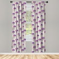 thumbnail image 3 of Ambesonne Retro Curtains, Geometric Mosaic Dots, Pair of 28"x84", Purple Grey Pink, 3 of 5