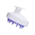 thumbnail image 3 of Worallymy Cepillo de masaje para el cuero cabelludo Cepillo de mano de silicona para masajear el cuero cabelludo Ducha portátil Cepillo para lavar el cabello Blanco Púrpura Worallymy JD735803387, 3 of 7