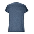 thumbnail image 6 of lmcalzta V Neck T Shirts for Women Summer Tops Stretch Comfy Basic Tees Solid Color S-3xl, 6 of 9