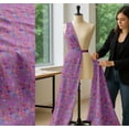 thumbnail image 5 of Soimoi Purple Cotton Poplin Fabric Insect,Sun & Cartoon Alphabets Text Print Fabric by The Yard 56 Inch Wide, 5 of 7