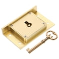 thumbnail image 1 of File Cabinet Lock Brass Drawer Lock Homeowners Furniture Installation Security 1Pack, 1 of 4