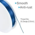 thumbnail image 3 of Uxcell 24 Gauge Copper Wire 0.5mm Dia Blue Resistant Beading Wires Pendant Making Art Craft 6.5M 1 Roll, 3 of 6