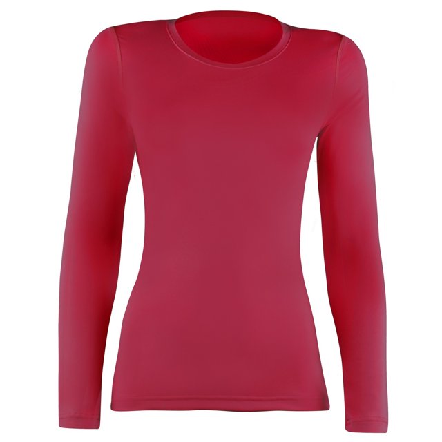 Rhino - Camiseta interior de manga larga modelo Sports para mujer (Paquete de 2) (Rojo) Rhino UTRW7018_red