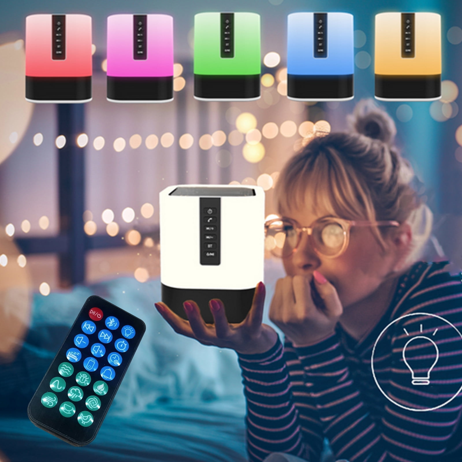 Patio Lights Gnobogi Outdoor Lights Bluetooth Speaker Colorful Shooting