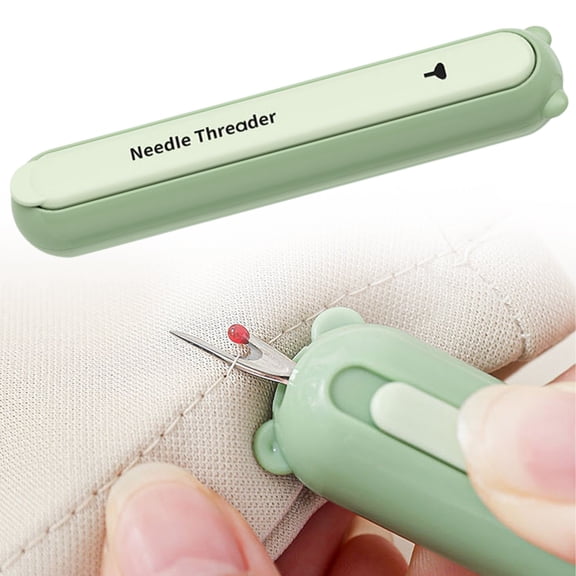 2 in 1 Needle Threader and Seam Ripper, 2026 New Automatic Threader for Hand Sewing, Storable Sewing Needles, Essential for Sewing Lover, Light Green