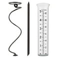 thumbnail image 4 of KARLSITEK Metal Frame Rain Gauge Glass Spiral Rain Gauge With Detachable Spiral Shape And Ground Insert,Yard Lawn Porch Decor, 4 of 5