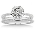 thumbnail image 2 of 0.50 carat Bridal set Halo with Round Cut diamond in 10k White Gold, 2 of 2