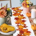 thumbnail image 4 of Thanksgiving Orange Pumpkin Table Runner, Autumn Thanksgiving Kitchen Dining Table Decoration for Home Party Decor 13x108 Inches, 4 of 9