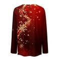thumbnail image 5 of Womens Christmas Tops Long Sleeve Shirts Print Crew Neck Pullover Casual Street Style Fashion Festive Occasions Fall Clothes For Women Tees Blouses, 5 of 5