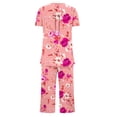 thumbnail image 4 of Qiopertar Liquidation à Moins de 5$ Blouse Décontractée à Col Rond Manches Courtes Mode Pantalon Ensemble de Pyjama Grandes Économies de Vacances!, 4 of 4