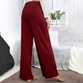 thumbnail image 4 of XFLWAM Wide Leg Yoga Pants for Women Drawstring Elastic Waisted Palazzo Pants Athletic Workout Sweatpants Loose Soft Flowy Trousers Watermelon Red XXL, 4 of 7