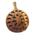 thumbnail image 1 of Plateau de Rangement pour Oeufs Plateau Rond en Bois avec Poignée Support pour 24 Oeufs Mimosa, 1 of 10