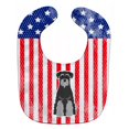 thumbnail image 1 of Babero para bebé Caroline's Treasures Patriotic USA Schnauzer estándar negro gris grande, 1 of 1