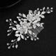 thumbnail image 2 of Tocado de dama de honor de la novia con flores de diamantes artificiales (plata) Shuxiu Wang 9024719204994, 2 of 5