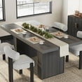 thumbnail image 2 of Ataucjin 70.8" Dining Table for 6-8, Modern Dining Room Table with Storage, Wood Kitchen Table with Fluted Legs, Dinner Tables for Kitchen Dining Room,table only（ship in 2 boxes）, 2 of 7