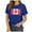 Blue, variant on TSADFHJI Sweat Shirts Women Plus Size Womens Canada Day Shirts Canada Flag Graphic Tshirt Canadian Maple Leaf Short Sleeve Patriotic Tee Tops M Blue