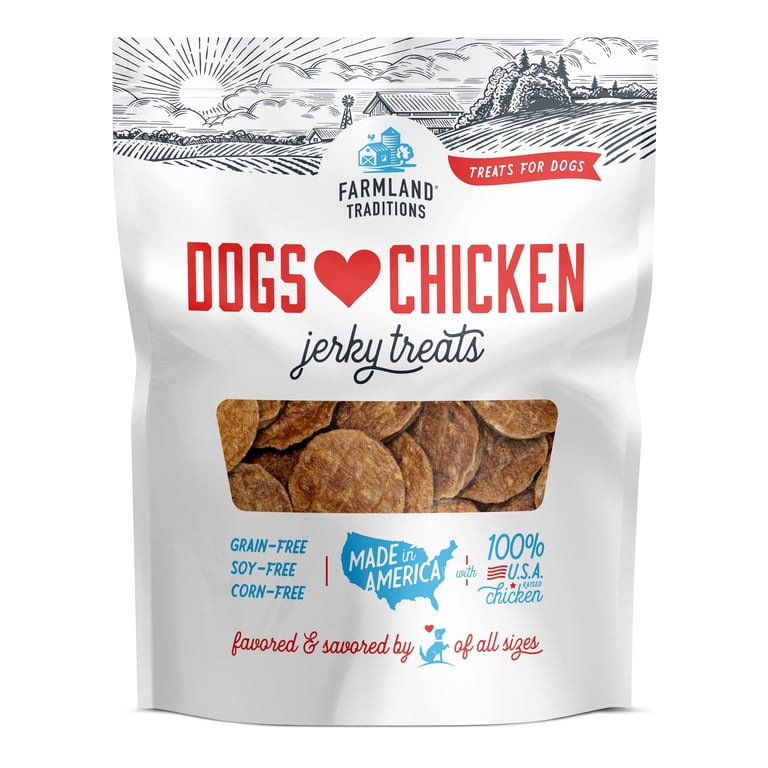 Farmland Traditions Chicken Jerky Dog Treats, 1 Pound Bag photo 1