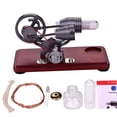 thumbnail image 2 of Retro Style Hot Air Stirling Engine Motor Model Dollar Flywheel Design Educational Toy Electricity Generator with Colorful LED Light String DIY for Teacher Student Teens Children Adult, 2 of 7