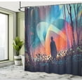 thumbnail image 5 of Ambesonne Space Shower Curtain, Galaxy Planets Cosmos, 69"Wx84"L, Multicolor, 5 of 5