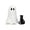 5.5in C, variant on Fountwell Halloween Ghost Holding Black Cat Statue Resin Figurine Spooky Decor for Home Party Tabletop Cat Lover Gift
