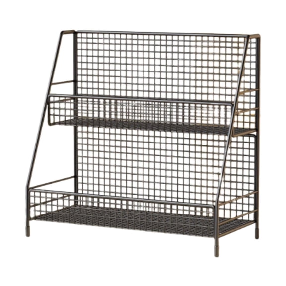 WeiLaiKeQi 2 Tier Kitchen Counter Shelf Coffee Station Organizer for Desktop Restaurant