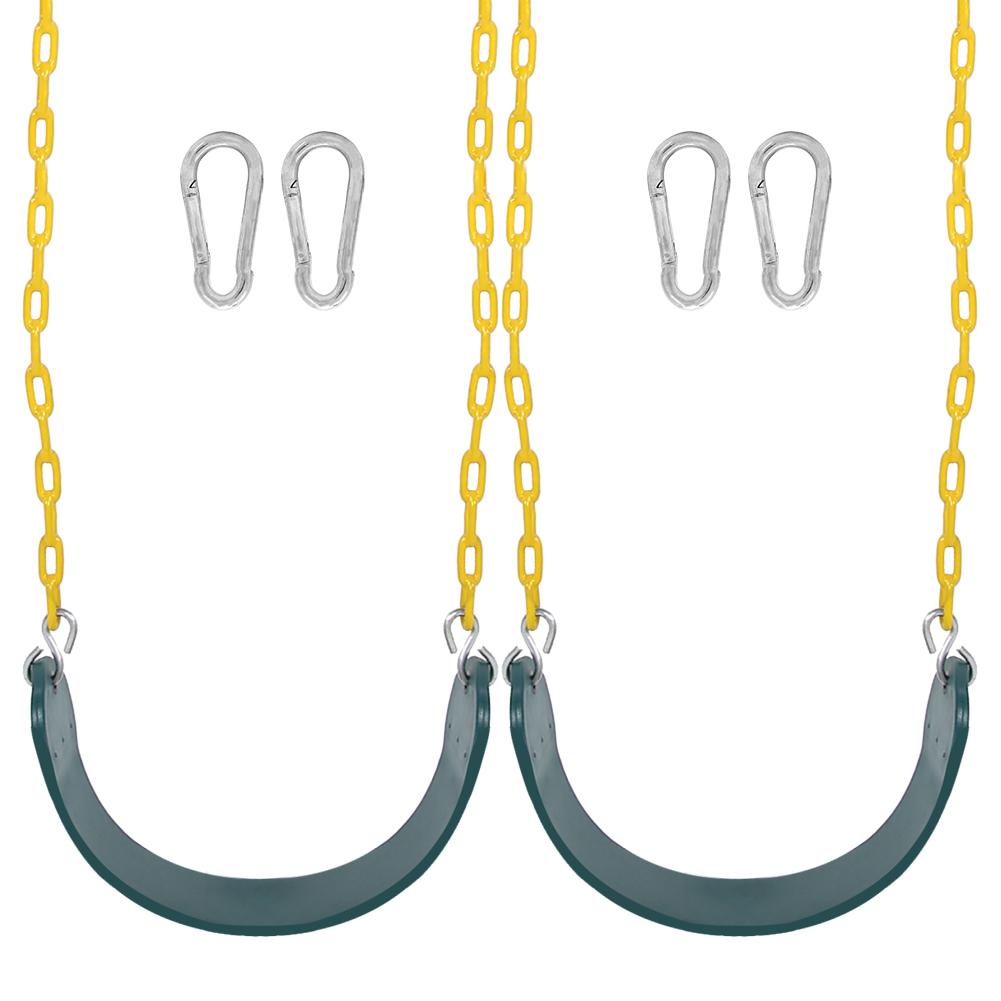 HERCHR Chain Swing Seat, 2 Pack Durable Swings Seats Chain Playground