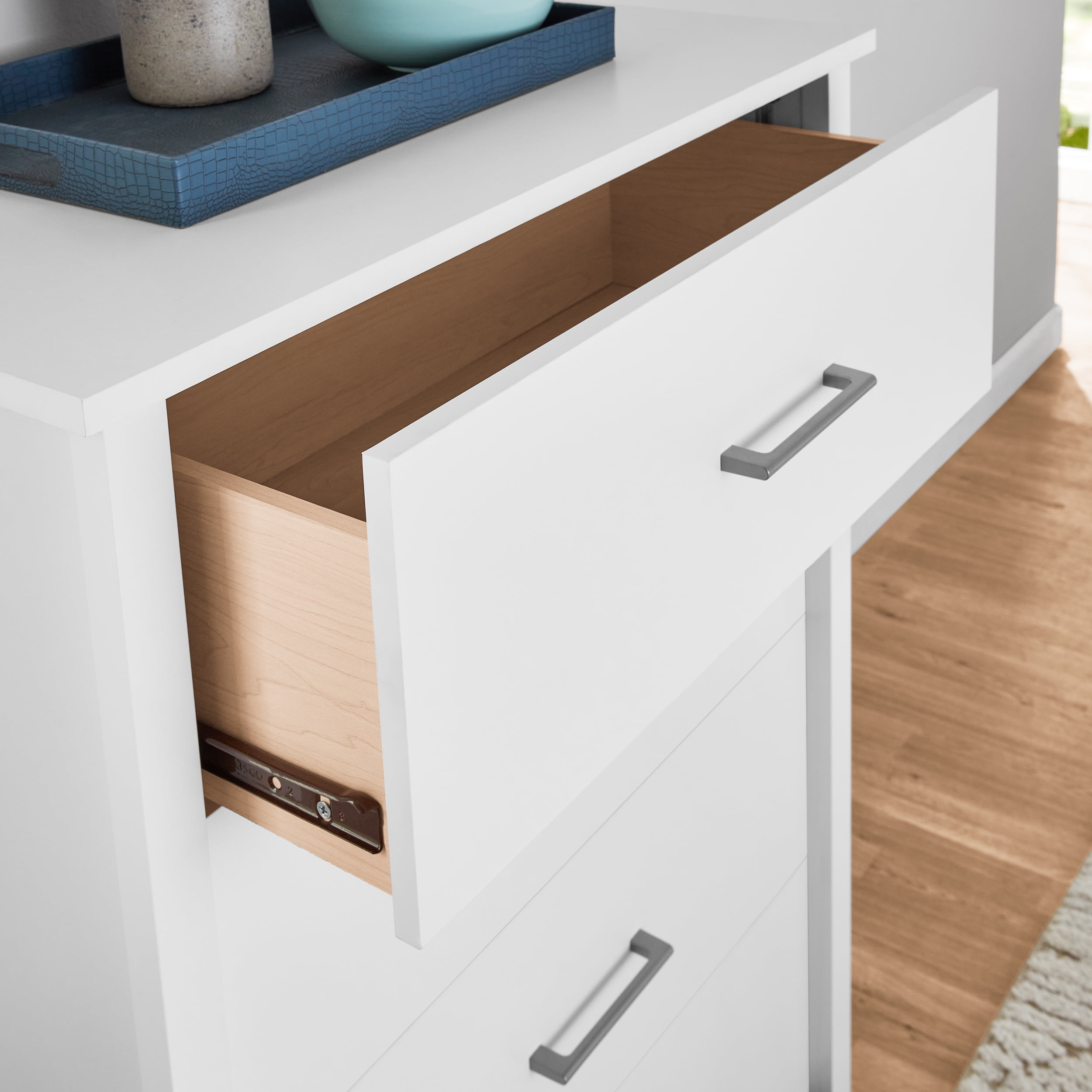 Mainstays Hillside 4Drawer Dresser, White Finish  (图5)