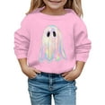 thumbnail image 3 of Kiijoy Little Girls Halloween Sweatshirt Cartoon Ghost Print Cute Pullover, Sizes 5-6, 3 of 3