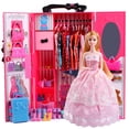 thumbnail image 1 of Set de armario para muñecas Cuanaan Girl con ropa y acceso., 1 of 7