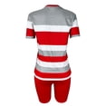 thumbnail image 7 of Two Piece Shorts Set for Women Plus Size Summer Stripe Airport Travel Outfits Casual Top and Shorts Sets Matching Clothing Vacation Outfits, 7 of 7