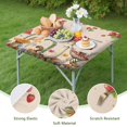 thumbnail image 4 of Red Mushroom Frog Light Pattern Square Fitted Tablecloth with Elastic Edge,Square Table Cover,Washable Elastic Table Cover for Home Kitchen Party Decor 34"x34", 4 of 6