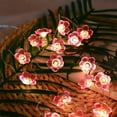 thumbnail image 4 of Gallickan LED Fairy Lights, Copper Wire Lights, Cherry Blossom Lights, 10 Ft 20 LEDs, Battery Operated String Lights, for Garden, Patio, Camping, Party Decor, Pink, 4 of 7