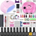 thumbnail image 1 of Kit de uñas acrílicas con lámpara UV, juego de esmaltes de uñas de Gel, herramientas de arte de manicura, juego de herramientas de manicura de Base superior, taladro de uñas, 1 of 4