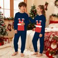thumbnail image 2 of CAIVO Child Christmas Kids Outfit Sets Cozy Holiday Santa Print Girls Festive Family Cartoon Long Sleeve O-Neck Shirts Tops Pants Soft Two Piece Outfit Sets 9-10 Years, 2 of 8