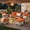 Orange Red, variant on Ovios 6 Pieces Outdoor Furniture Set High Back All-Weather Wicker Patio Conversation Set with Ottomans & Solar Light Coffee Table, Orange Red
