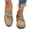 Khaki, variant on Women’s Loafers Rhinestone Buckle Suede Slip On Low-Heel Dress Shoes Elegant Block Heel Flats Work Office Walking Shoes Black