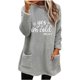 thumbnail image 1 of Gibobby Sudadera Navidad mujer Sudadera informal de manga larga con cuello redondo y estampado de para mujer, Top holgado de felpa con bolsillo(Gris,M), 1 of 4