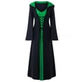 thumbnail image 2 of Vestido Medieval de Halloween para Mujer, capa Vintage con capucha, traje de Cosplay Retro, bruja de vampiro aterradora, Disfraz de Carnaval, 2 of 5