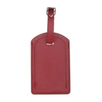 Unique Bargains 1 Pc Solid Color Texture Luggage Tag for Travel Red PU