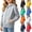 Gray, variant on Girls Zip up Hoodie: Lightweight Hooded Jackets with Side Pocket Lightweight Casual Solid Long Sleeve Front Zipper Fleece Sweatshirt with Hood, 2-3 Years