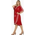 thumbnail image 3 of HAPPY BAY Women's Cover Ups Swimwear Ladies Swimsuit Coverup Beach Caftan Bikini Casual Summer Short Kaftans for Women 2X-3X Team Red Scarlet_AC779, 3 of 5