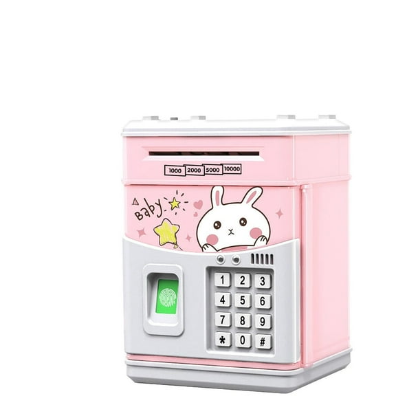Electronic Piggy Bank Cartoon Imitation ATM Cash Coin Can Auto Money Saving Bank With Password For Kids Girls Gift Have Educational Significance ,Unbreakable