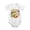 White, variant on Frog Sitting By Tea Cup Baby Bodysuit, 100% Cotton Short Sleeve Snap Romper, 0-12 Months