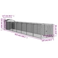 thumbnail image 2 of vidaXL Dog House with Roof Anthracite 46.1"x400.4"x48.4" Galvanized Steel, 2 of 8