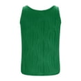 thumbnail image 5 of Guzom Womens Summer Casual Fashion Wave Pattern Round Neck Sleeveless Tank Top,Green,Size M, 5 of 6