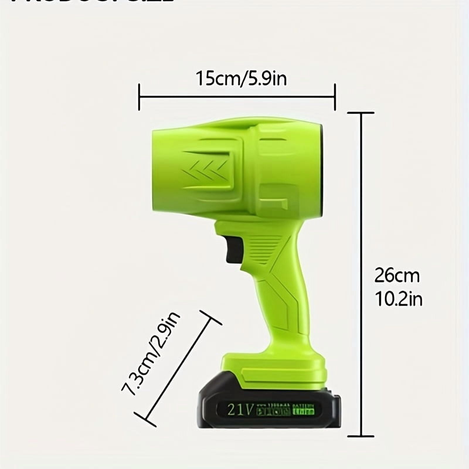 DGB 21V Multi-Purpose Cordless Blower, Portable Electric Handheld Blower for Home, Car & Outdoor Use, Compact Battery-Powered Blower for Leaves, Dust & Small Debris