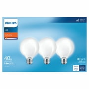 Philips LED 40-Watt G25 Globe All Purpose Household Light Bulb, Frosted Soft White, Non-Dimmable, E26 Medium Base (3-Pack)