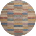 thumbnail image 2 of Addison Rugs Mayfield Premium Machine Washable Transitional Stripes Beige Round Rug, 8' X 8' Machine Washable Transitional Stripes Beige Oversized Sherpa Throw Blanket, 2 of 6