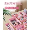 thumbnail image 3 of Set de Organizadores para Cajones BiuLeon 25 Piezas Plástico Rosa 4 Tamaños, 3 of 7